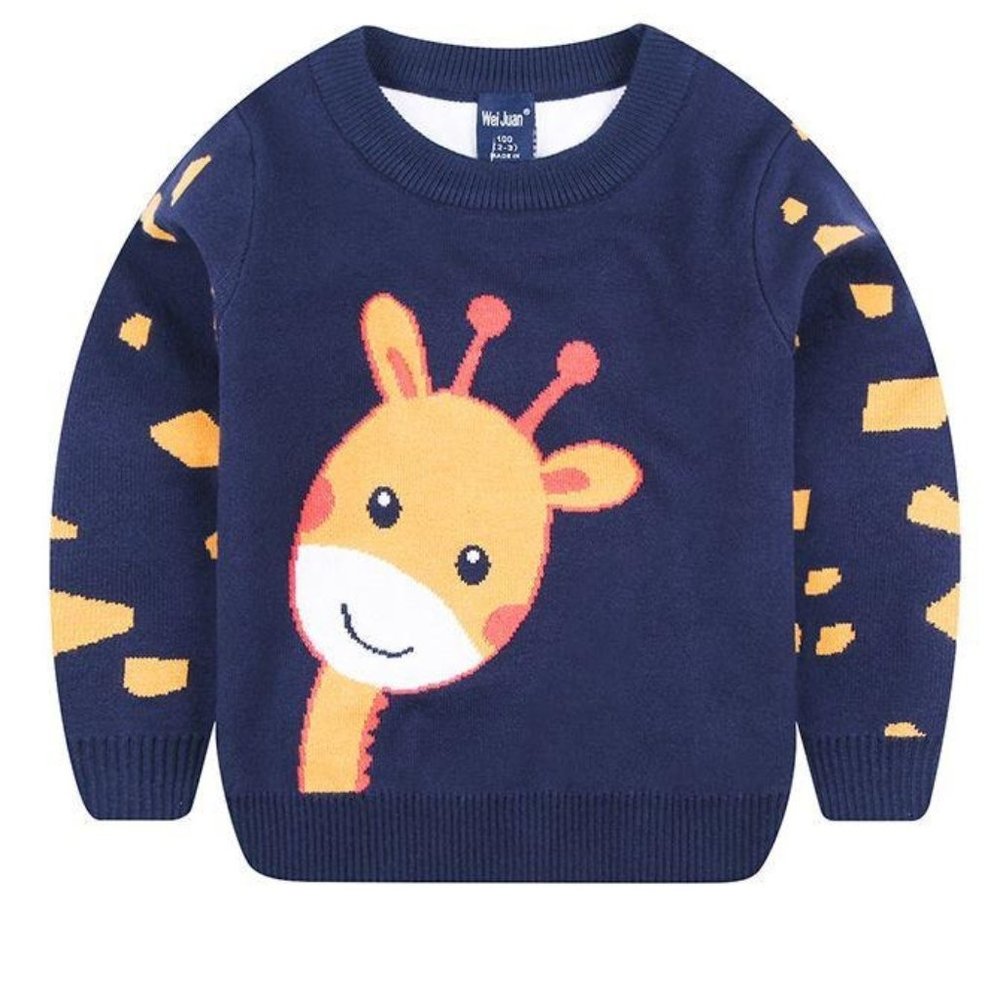 TODDLER BIG BOYS GIRAFFE SWEATER